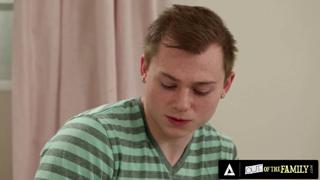 OUT OF THE FAMILY - Busty MILF Engages In Threesome With Two Teens