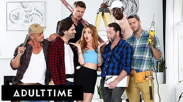 ADULT TIME - Kendra Cole Gangbanged by Builders!