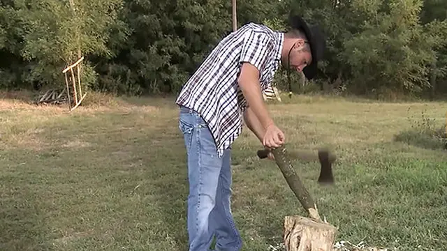 Cowgirl enjoys wild sex on the farm