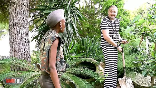 Ebony babe with the skinniest little ass takes fucked intense