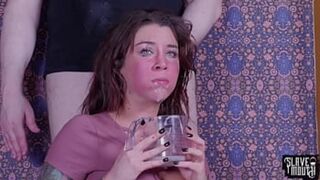 Teenage submissive gets orally pleasured by dominant partner while inverted