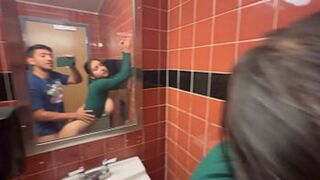 Grocery Store Bathroom Wild Sex with Busty Hailey Rose