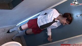 Teen submissive takes deepthroat, anal👌 and facial