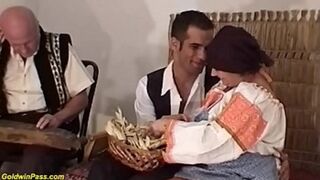 extreme wild anal threesome farmers family fuck therapy with hairy bush