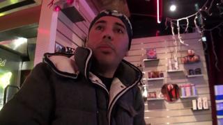 Slutty Amonde gets serviced in the sex store