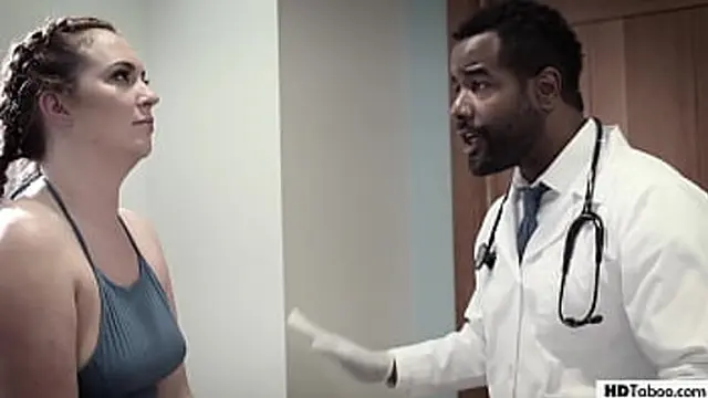 Maddy O′Reilly takes pleasure as a black doctor penetrates her large ass🍑