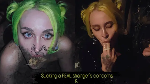 Swallowing a stranger′s condoms &mdash;  tasting filth and grime  My wild &mdash;  intense night stroll 