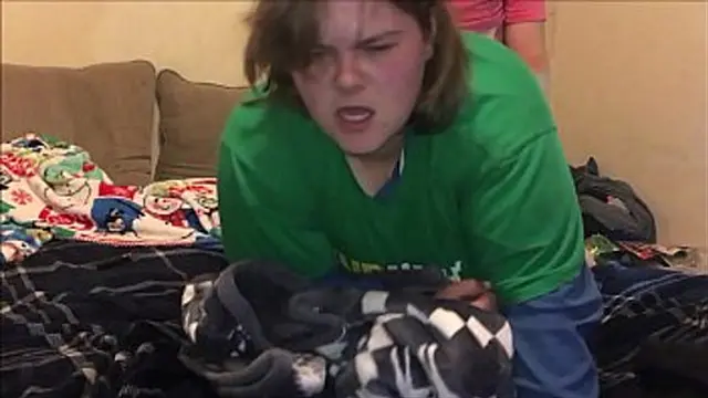 Cute subway worker pleases older man with deep penetration and loud screams during intense session