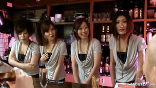 Thin Chinese Teens Engage in Swinger Fun at Asian Club