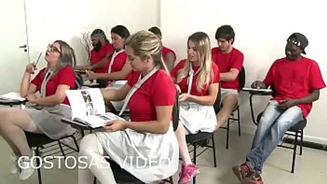 Blonde sluts in a wild lesbian orgy