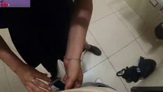 Public bathroom brutal anal👌 ravaging for a clueless teenager, NO PITY