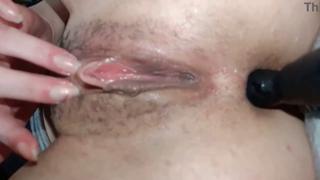 Sexy babe's juicy booty ravaged by a throbbing sex toy