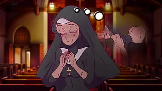 Praying Nun Shows Off Giant Black Dick🌭! Hentai Cartoon!