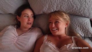 Girls swap sweet trinkets then devour each other with lust