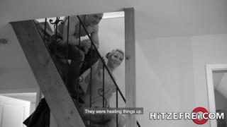 Tiny German blonde Helena Moaler gets aggressively anally ravaged