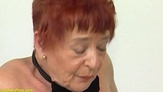 Granny's First Rough Fisting Lesson With Hairy German Bitch